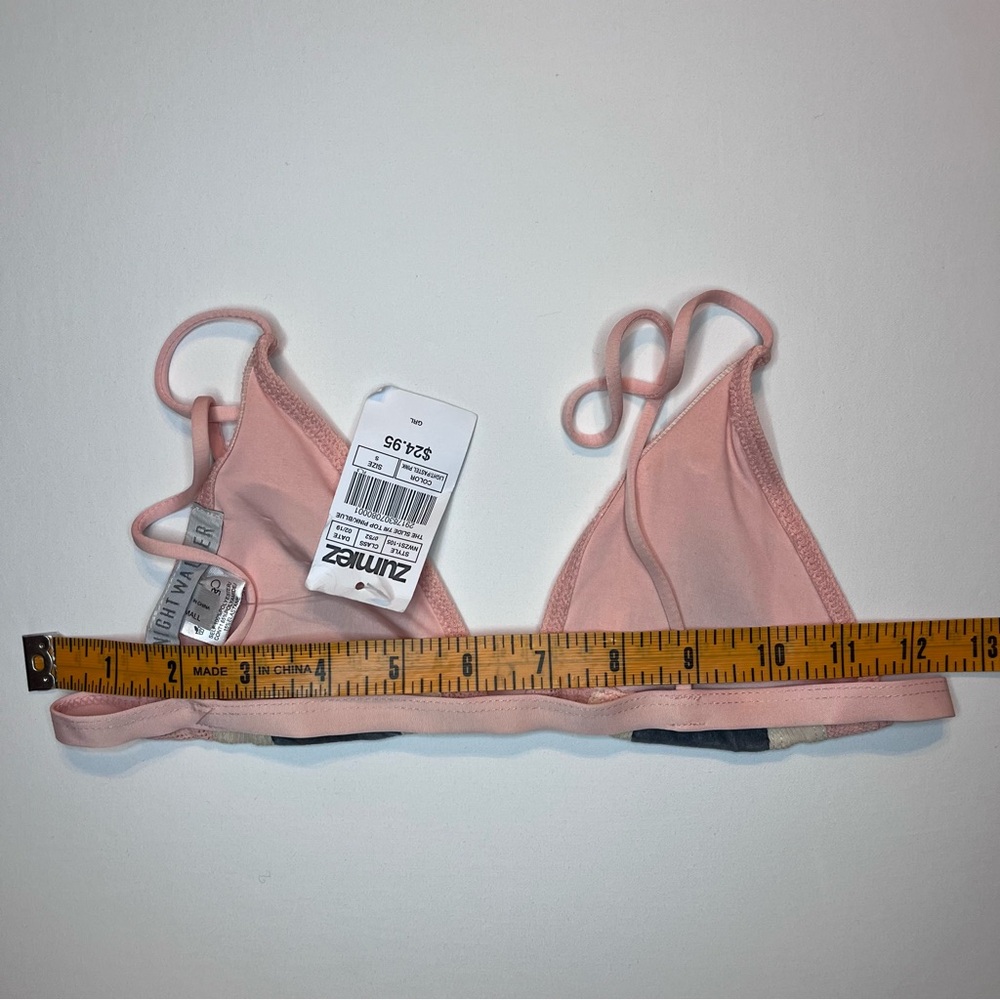 NWT Women’s Nightwalker The Slide Pink Geometric Triangle Bralette Bikini Top Sm - Picture 8 of 8